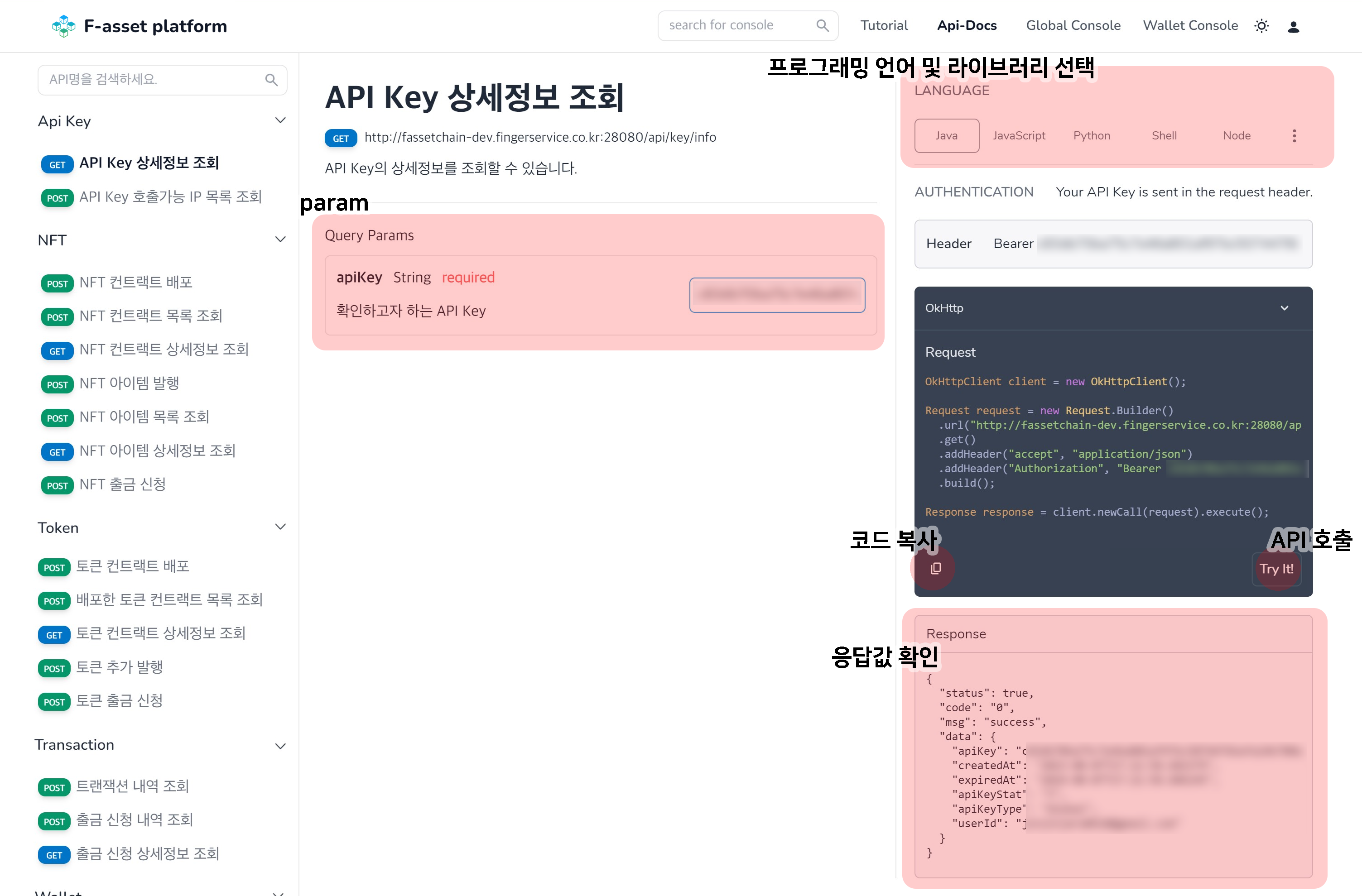 api docs 화면 설명